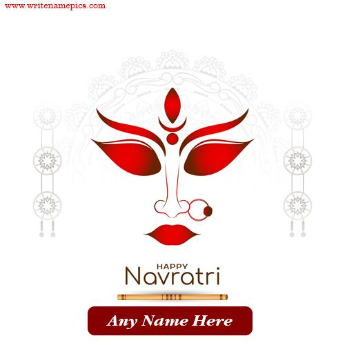 Personalized Happy Navratri Card with Name Pic