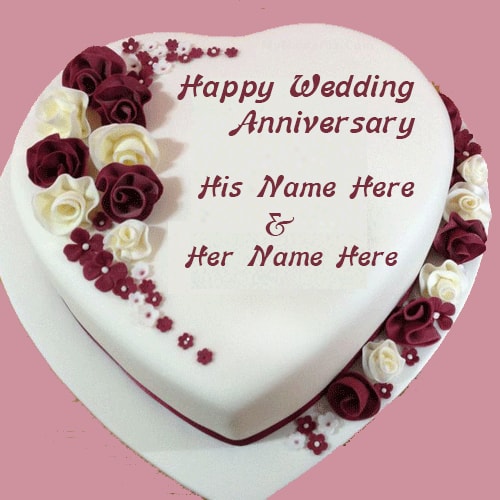 Happy Wedding Anniversary Cake Images With Name