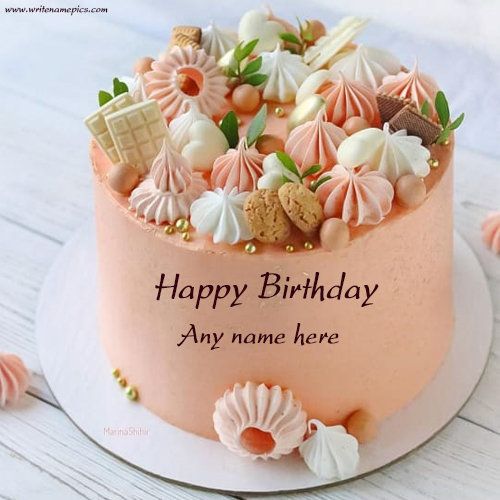 happy birthday cake with name edit