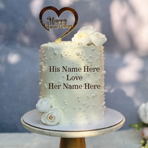 Special anniversary cake featuring personalized name