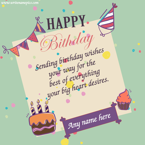 happy birthday wishes cards with name images for free