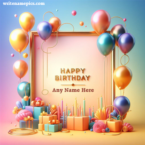 online happy birthday card with name on it
