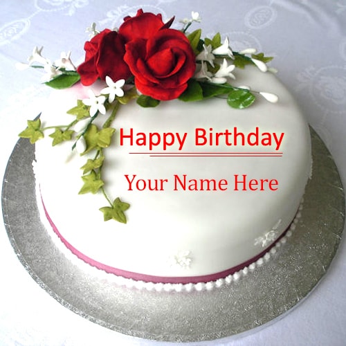 Anniversary Image Cake With Name
